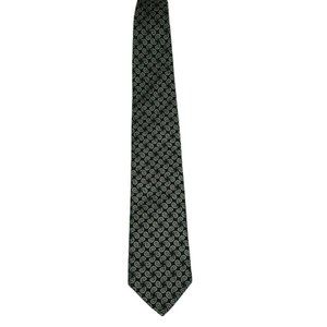 Brooks Brothers Mens Silk Necktie Black With Gray Paisleys